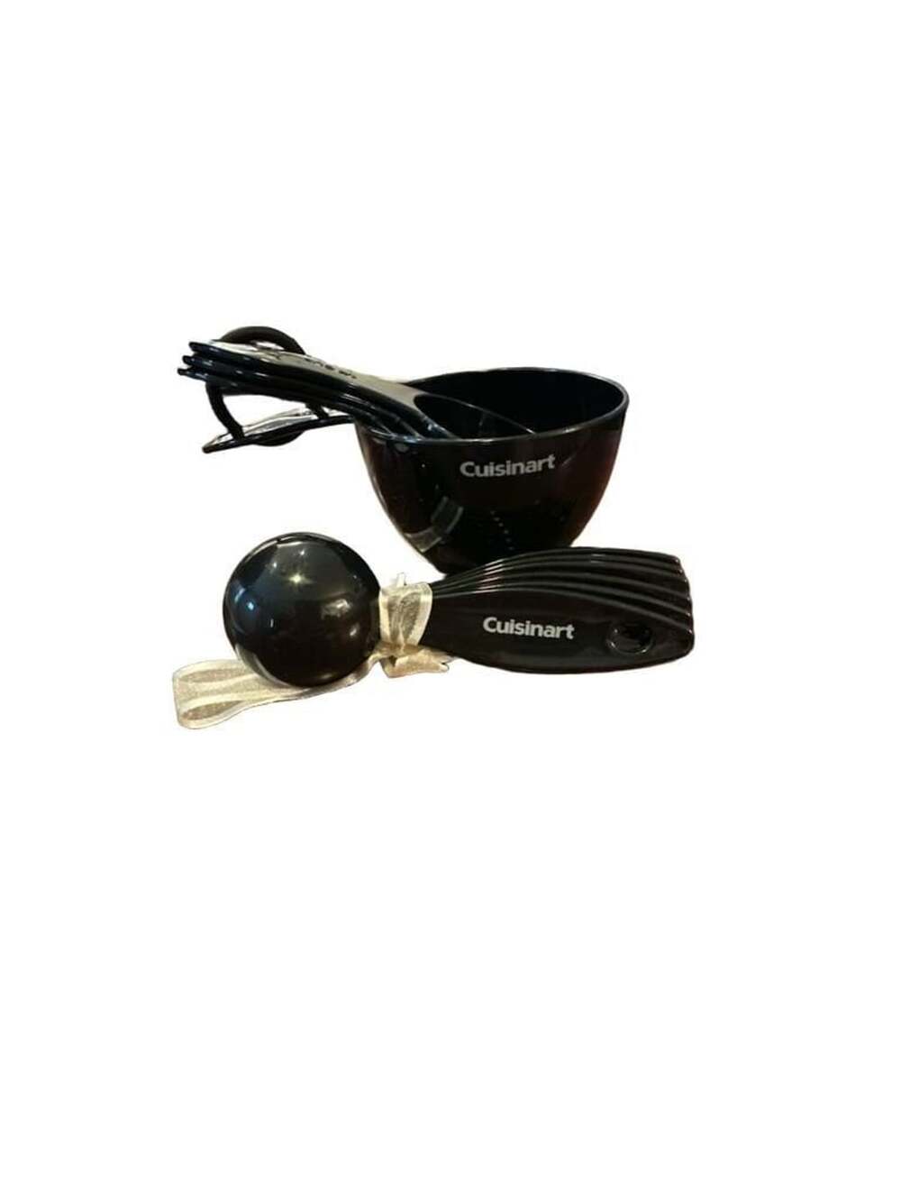 Cuisinart Black Plastic Measuring Cups and Spoons Set